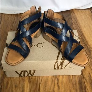 Navy blue sandals